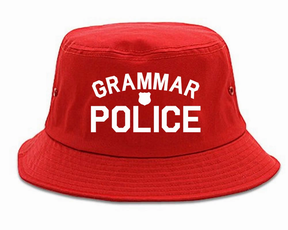 Grammar Police Gag Mens Bucket Hat