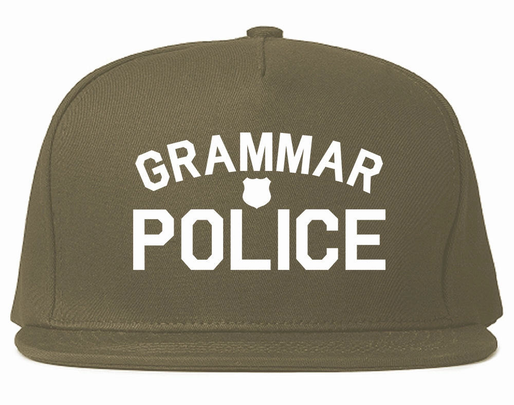 Grammar Police Gag Mens Snapback Hat