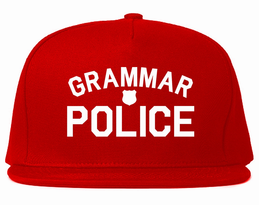 Grammar Police Gag Mens Snapback Hat