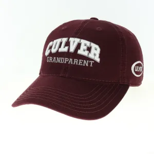Grandparent Relaxed Twill Adjustable Hat - Maroon casual-dad-hat