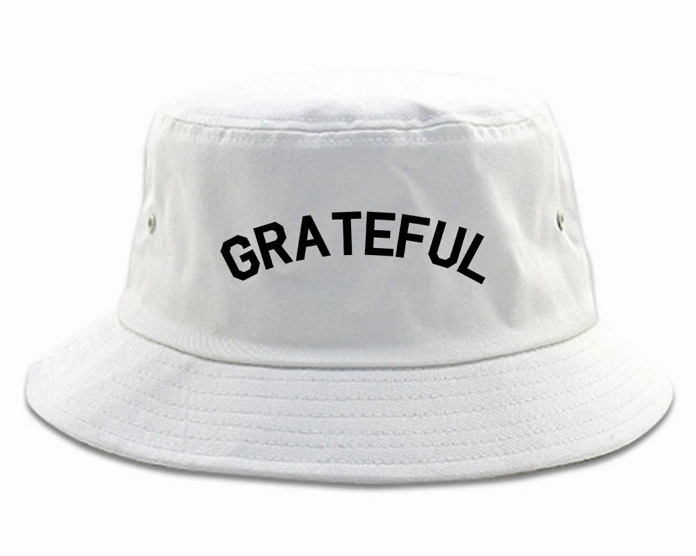 Grateful Thankful Mens Bucket Hat