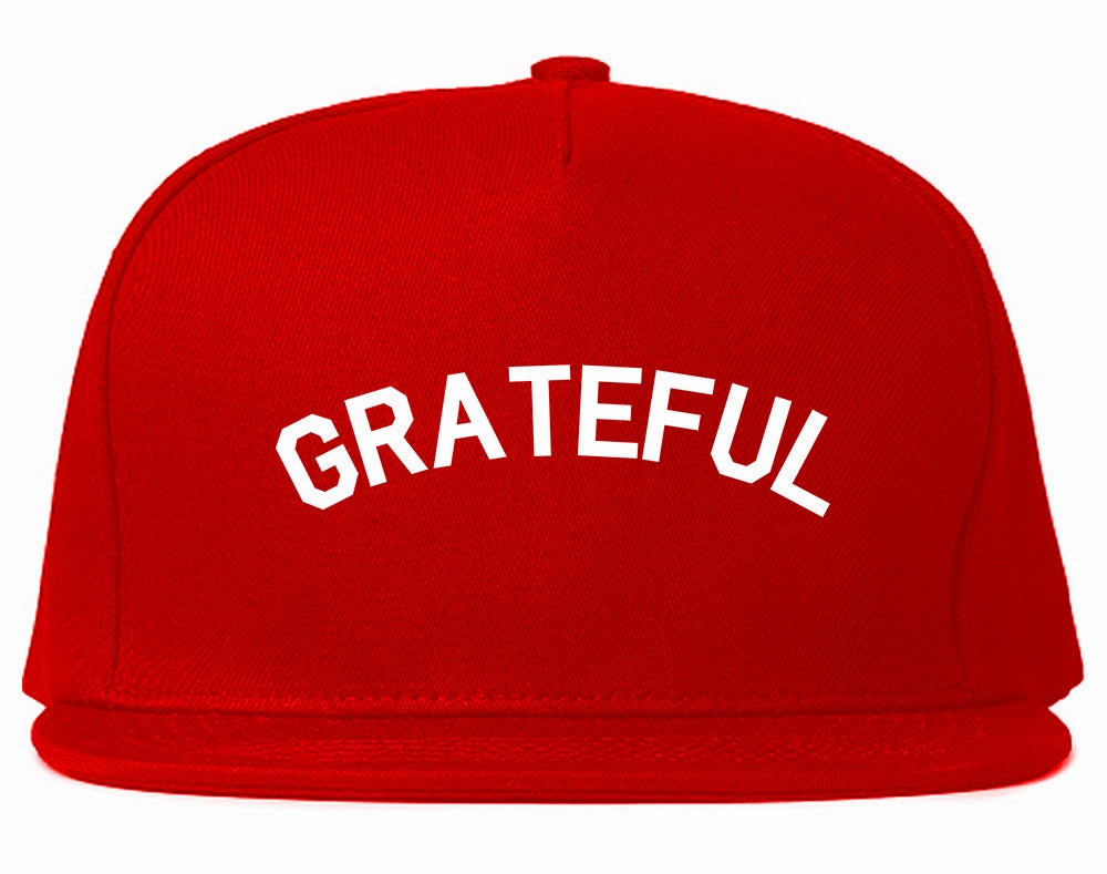 Grateful Thankful Mens Snapback Hat