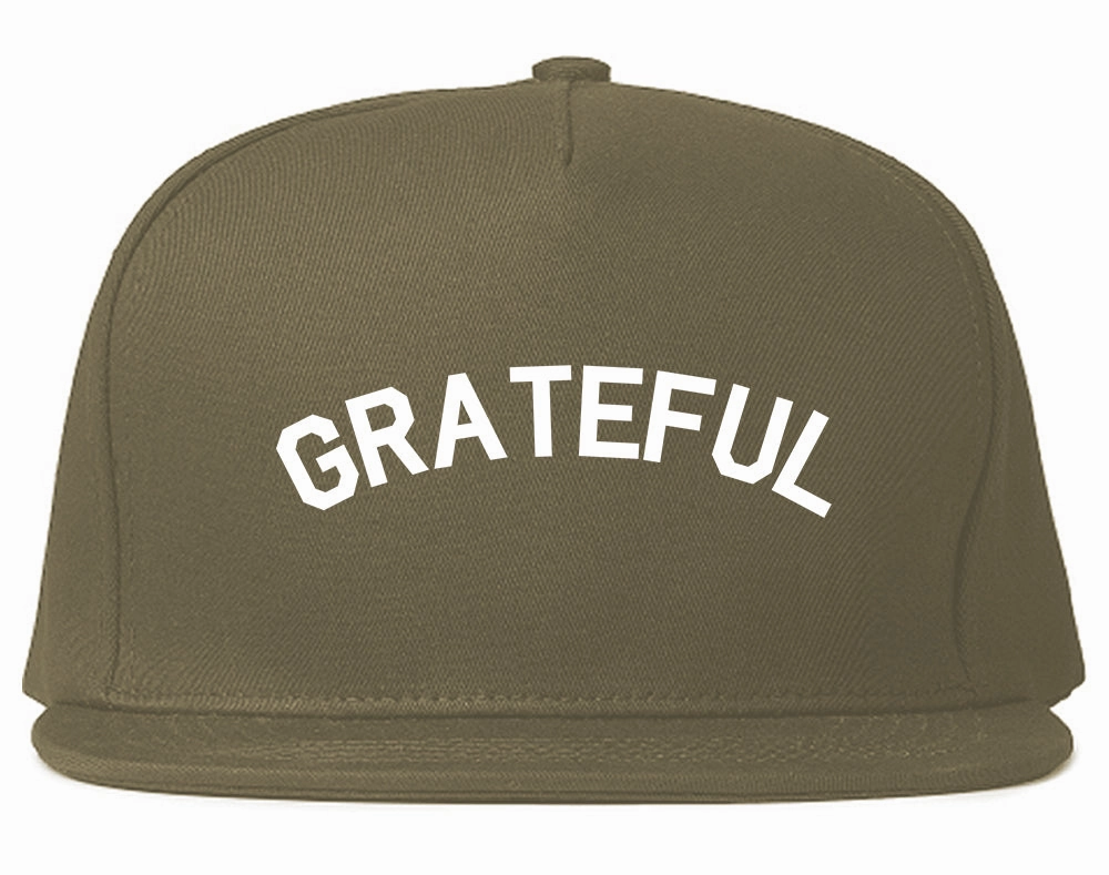 Grateful Thankful Mens Snapback Hat