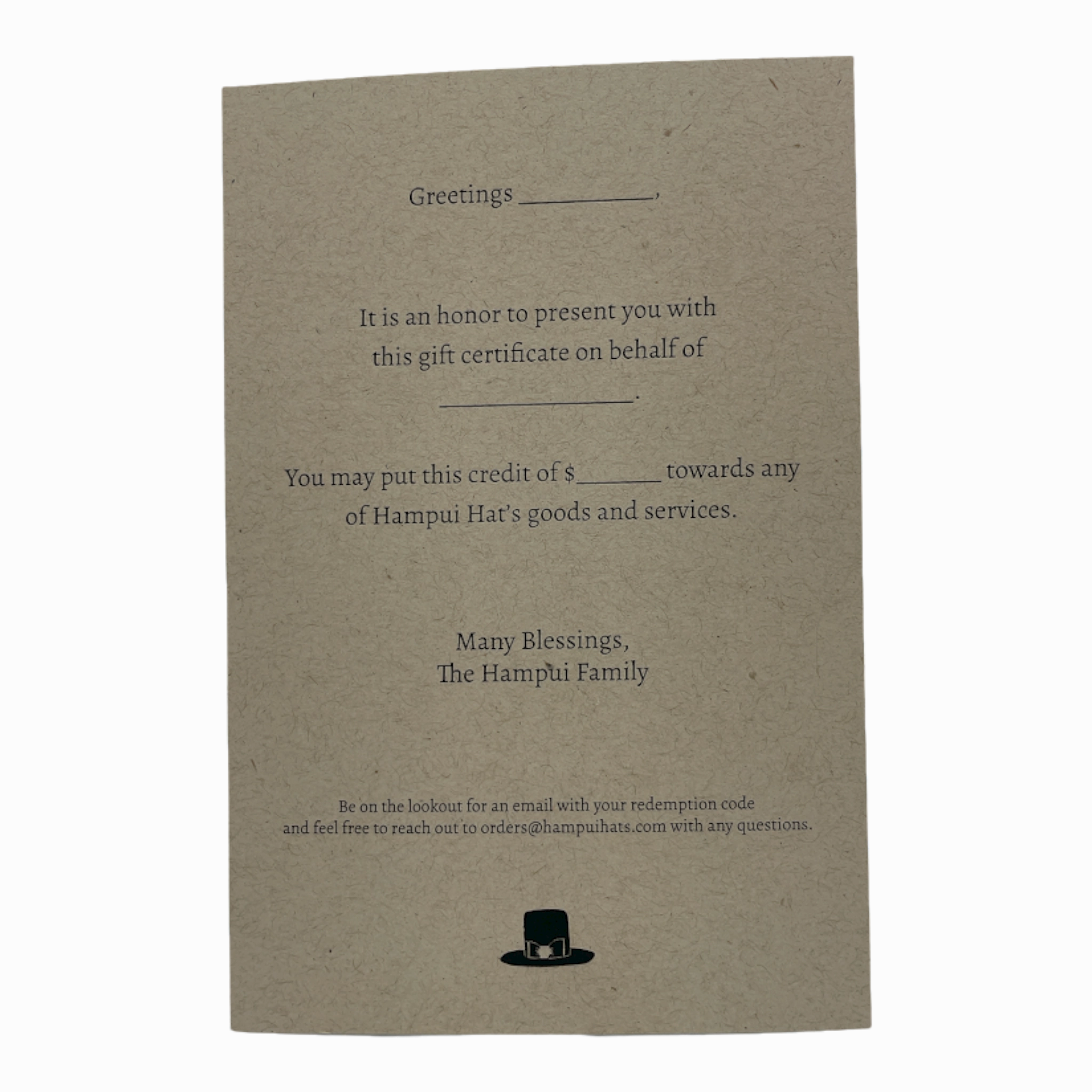Hampui Hats Gift Card winter-woolen-hat