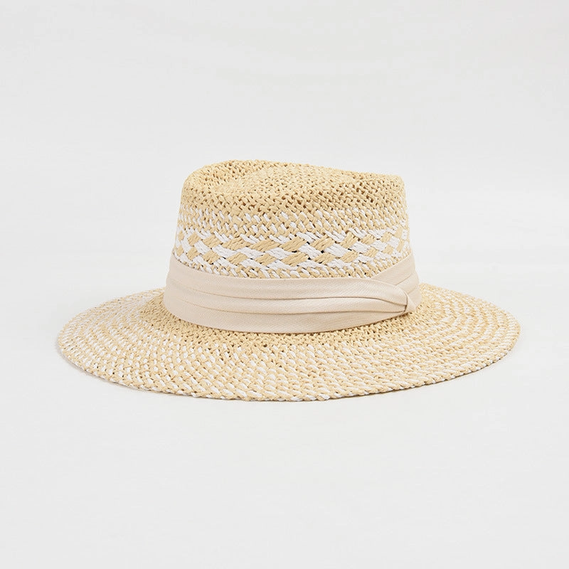 Handwoven Hat Women's Beach Vacation Fashion French Colorblock