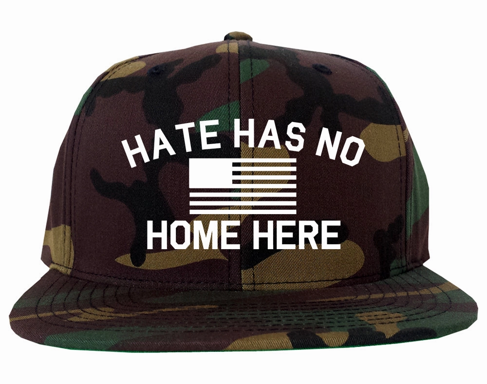 Hate Has No Home Here America Flag Mens Snapback Hat