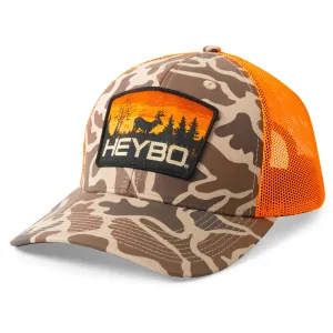 Heybo Old School Camo Buck Patch casual-baseball-cap
