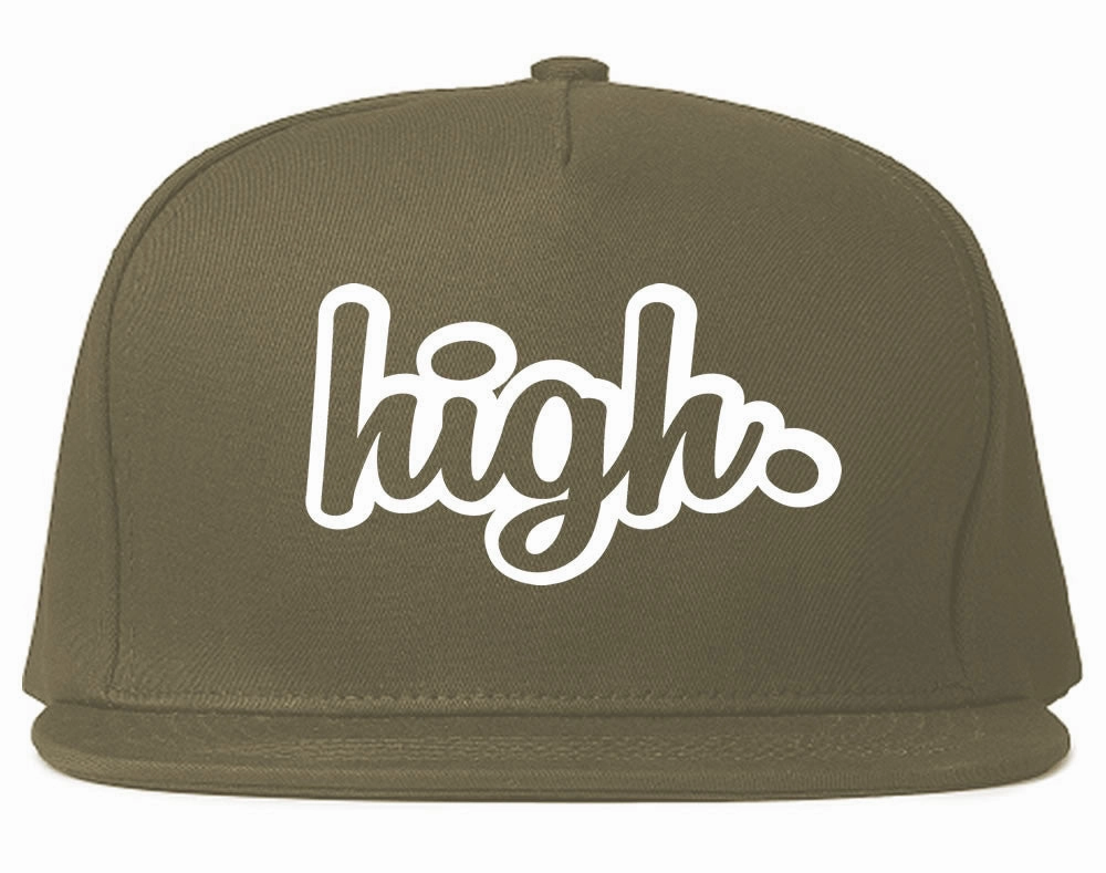 High Outline Weed Snapback Hat