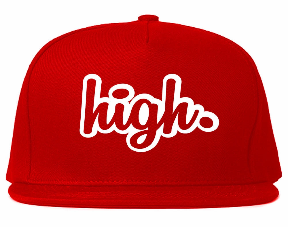High Outline Weed Snapback Hat