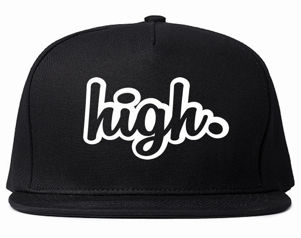 High Outline Weed Snapback Hat
