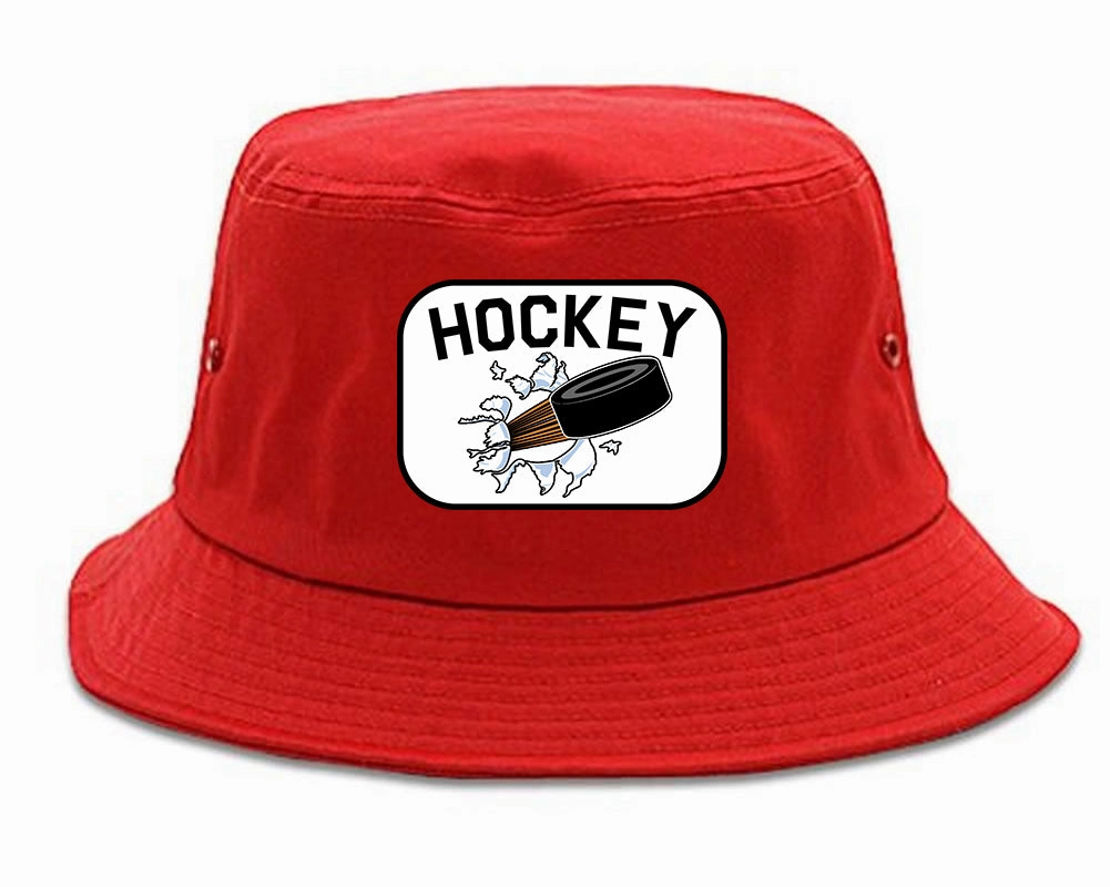 Hockey Goalie Puck Mens Bucket Hat