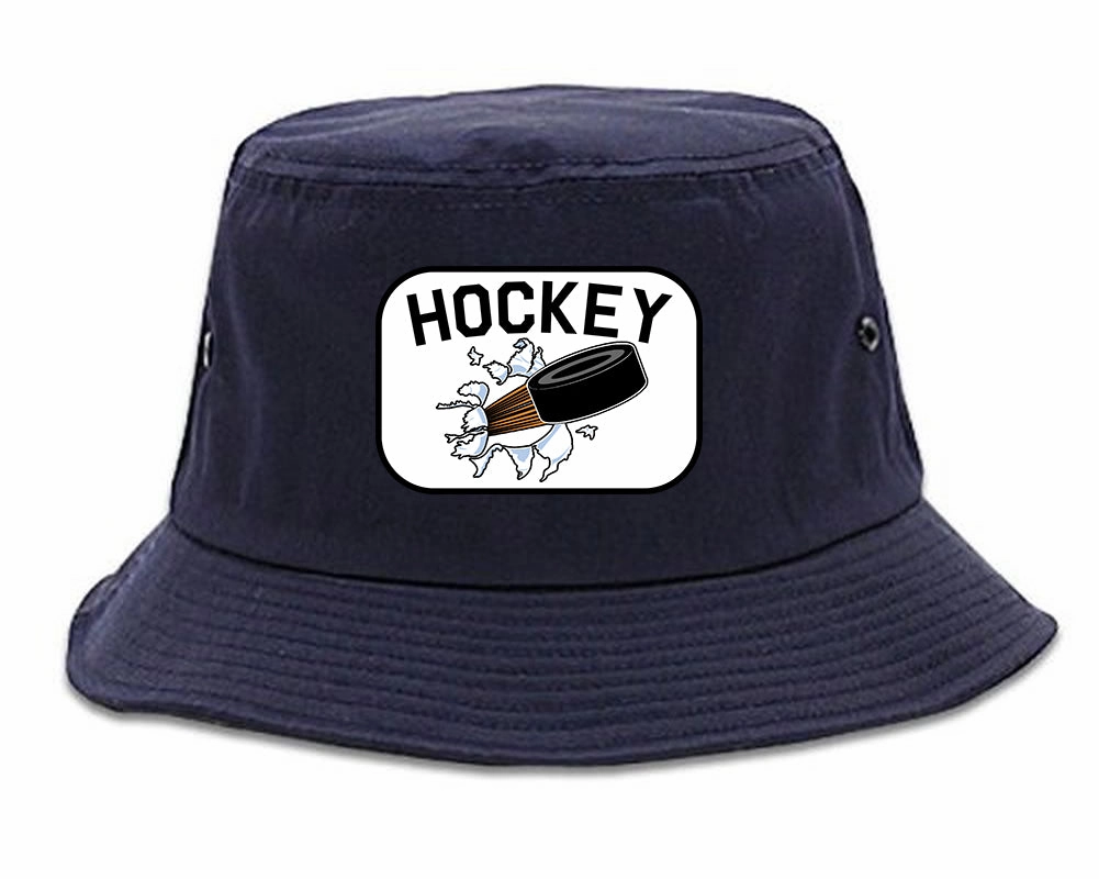 Hockey Goalie Puck Mens Bucket Hat