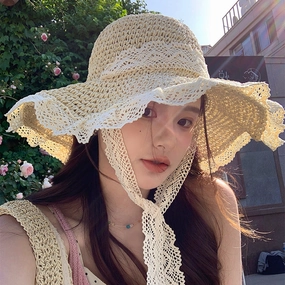 Hollowed Straw Sun Hat spring-straw-hat
