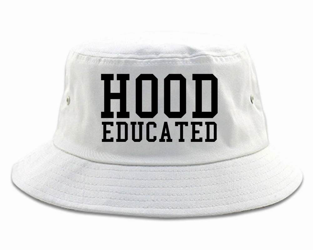 Hood Educated Funny College Mens Bucket Hat
