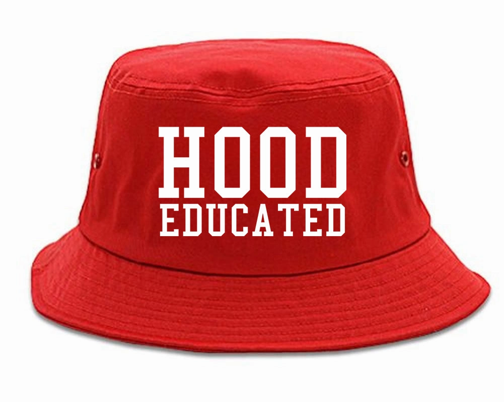 Hood Educated Funny College Mens Bucket Hat