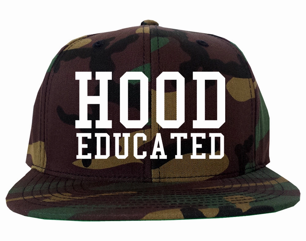 Hood Educated Funny College Mens Snapback Hat