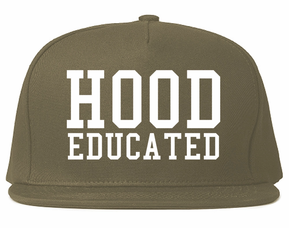 Hood Educated Funny College Mens Snapback Hat