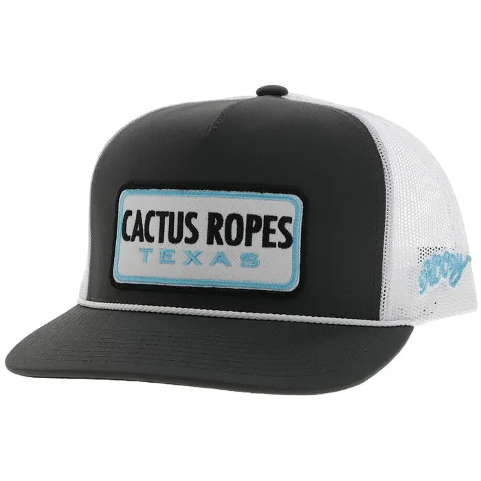Hooey Cactus Ropes Youth Grey, White & Turquoise Trucker Cap casual-baseball-cap