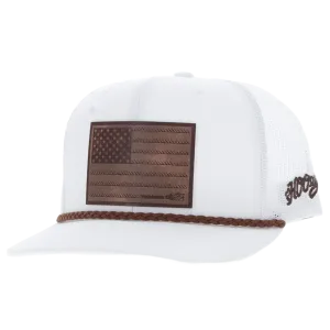 Hooey Men's Liberty Roper 6 Panel White Trucker Hat casual-baseball-cap
