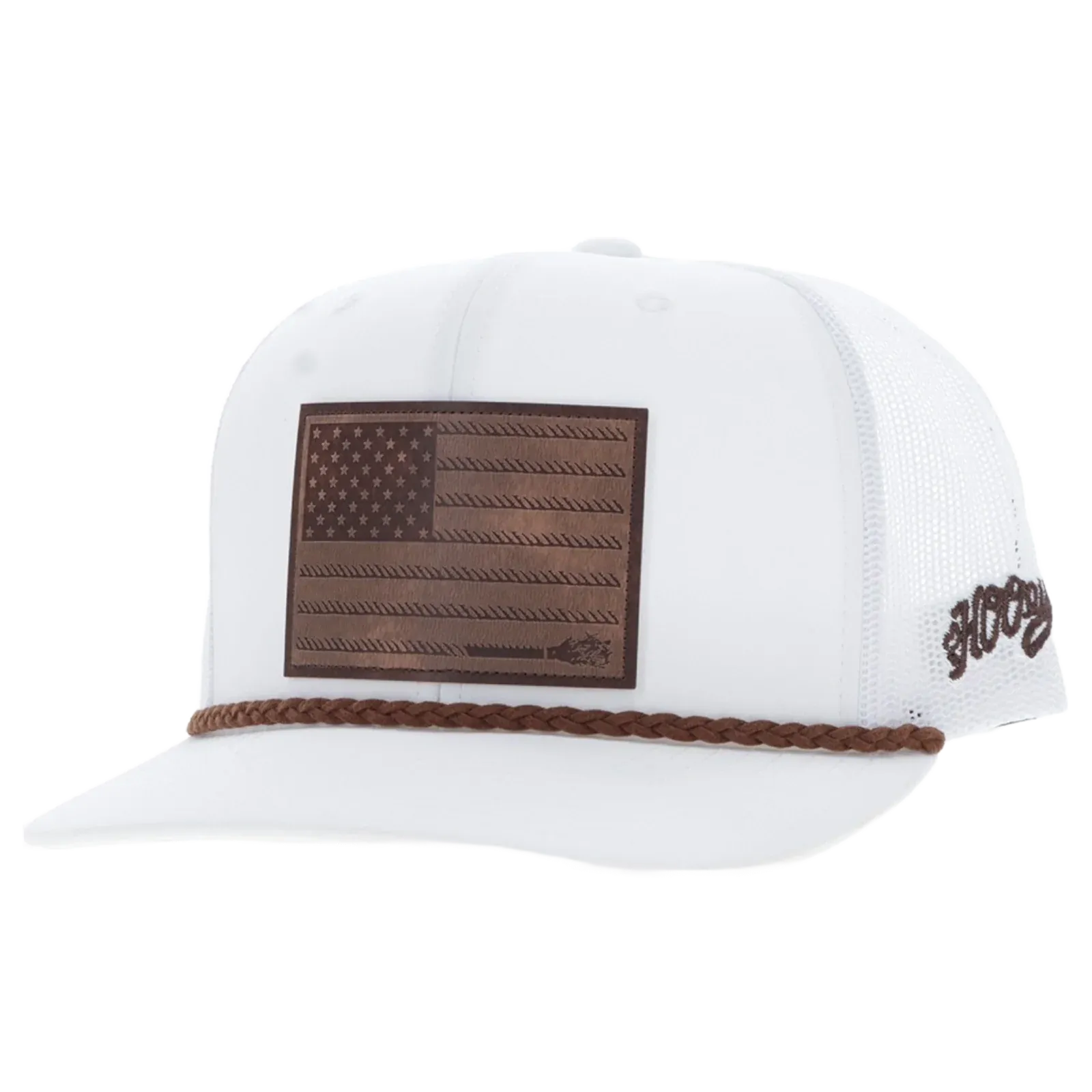 Hooey Men's Liberty Roper 6 Panel White Trucker Hat casual-baseball-cap