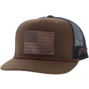 Hooey "Liberty Roper" Brown/Black Leather Patch casual-baseball-cap