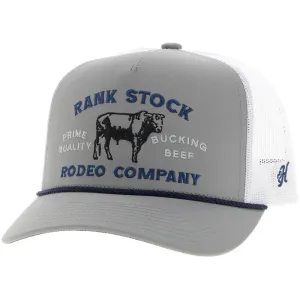 Hooey "Rank Stock" Grey and White Ballcap casual-baseball-cap