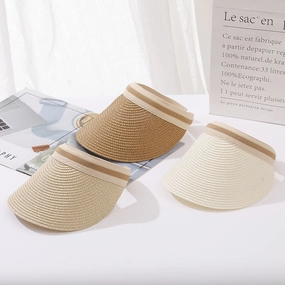 Hot Summer New Sun Hat Women UV Rafia Straw Beach Topless spring-straw-hat