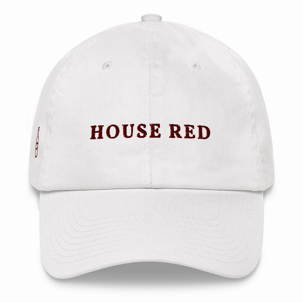 House Red Cap Wine Font casual-baseball-cap