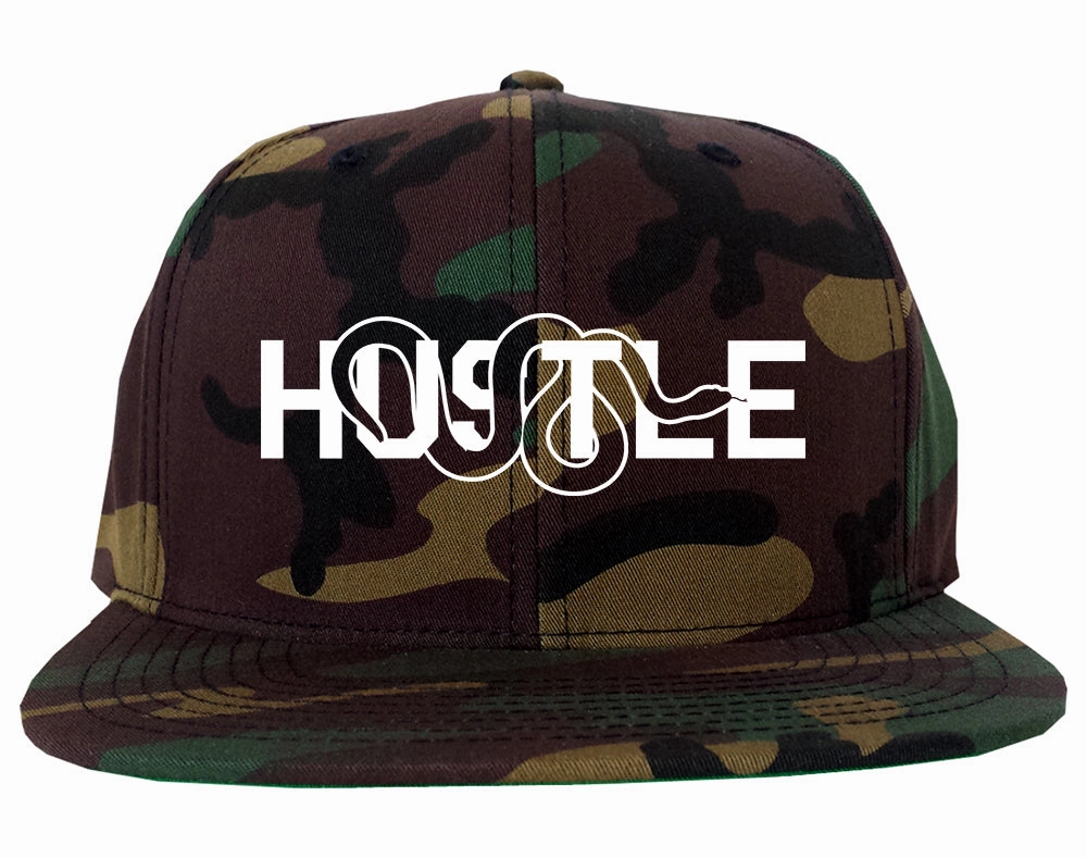 Hustle Snake Mens Snapback Hat