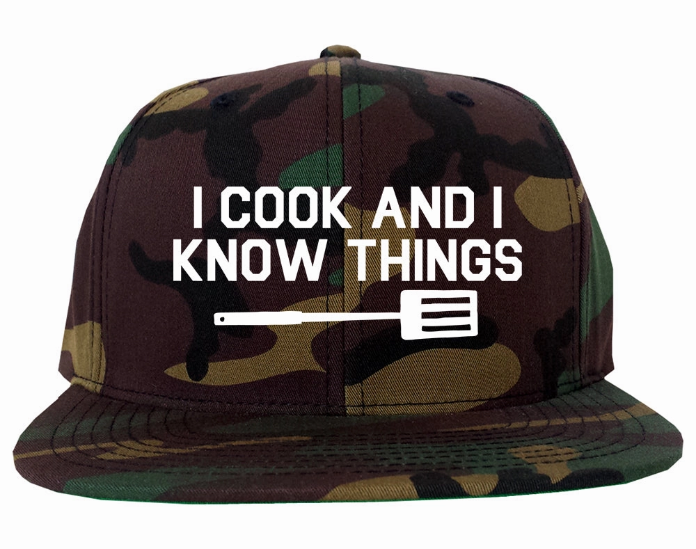 I Cook And I Know Things Chef Mens Snapback Hat