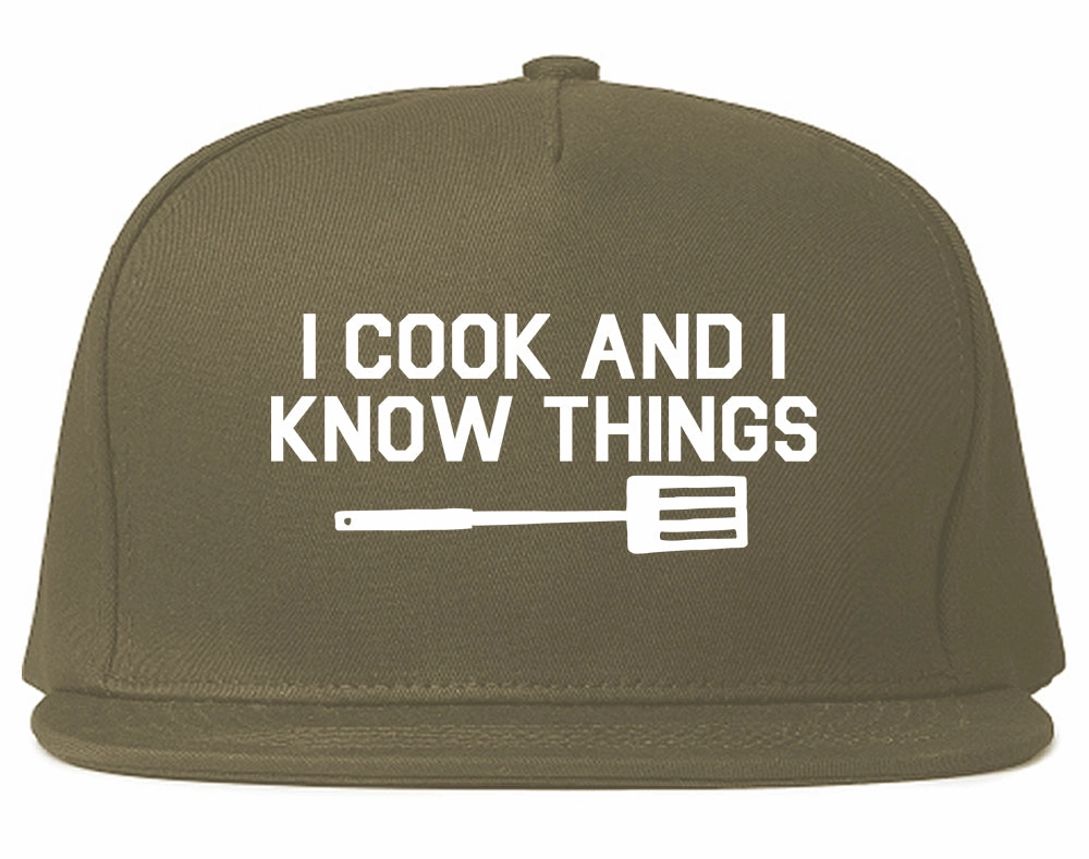 I Cook And I Know Things Chef Mens Snapback Hat