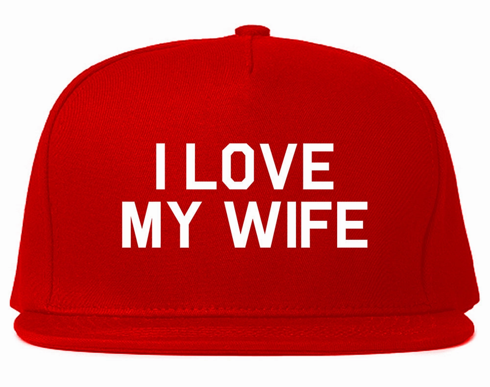 I Love My Wife Gift Mens Snapback Hat