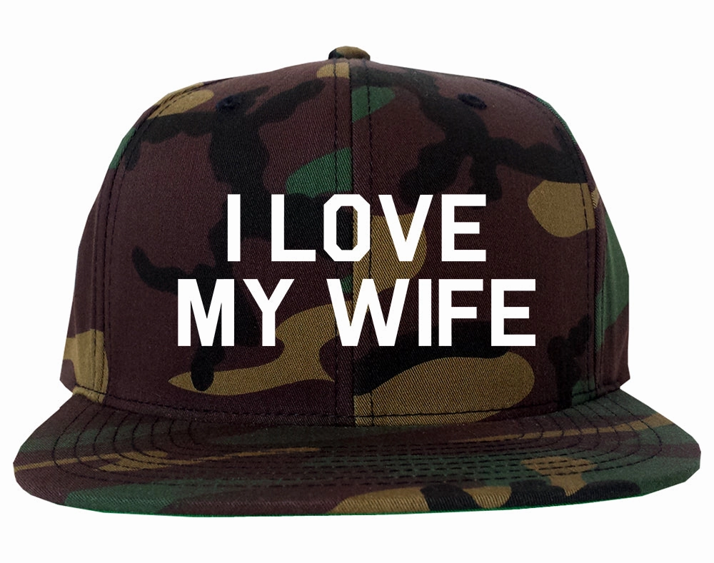 I Love My Wife Gift Mens Snapback Hat