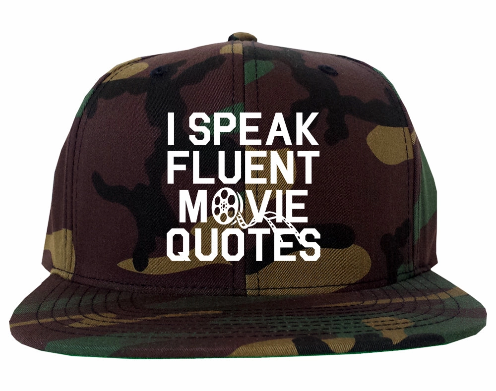 I Speak Fluent Movie Quotes Funny Nerd Mens Snapback Hat