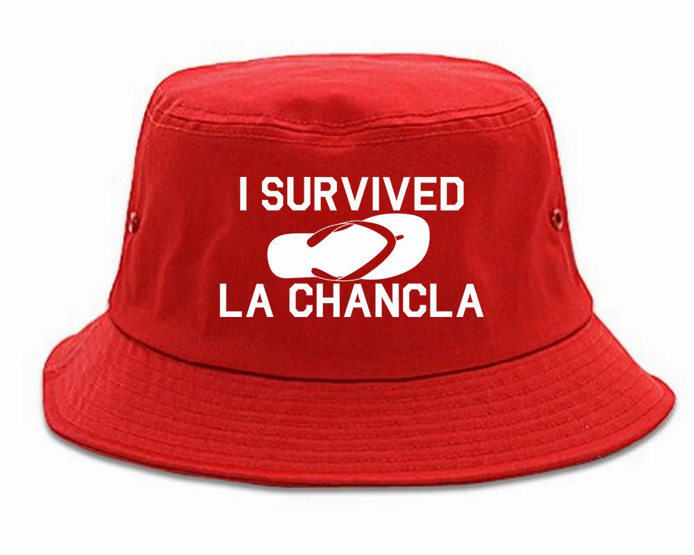 I Survived La Chancla Funny Spanish Mens Bucket Hat