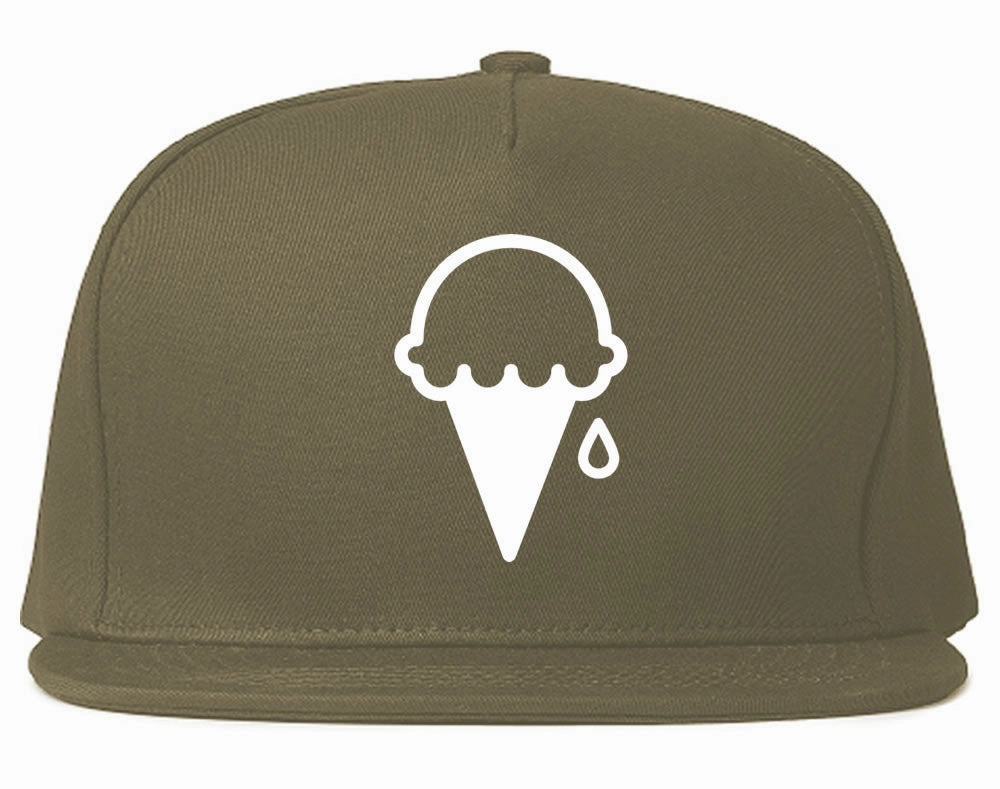 Ice Cream Cone Scoop Snapback Hat Cap