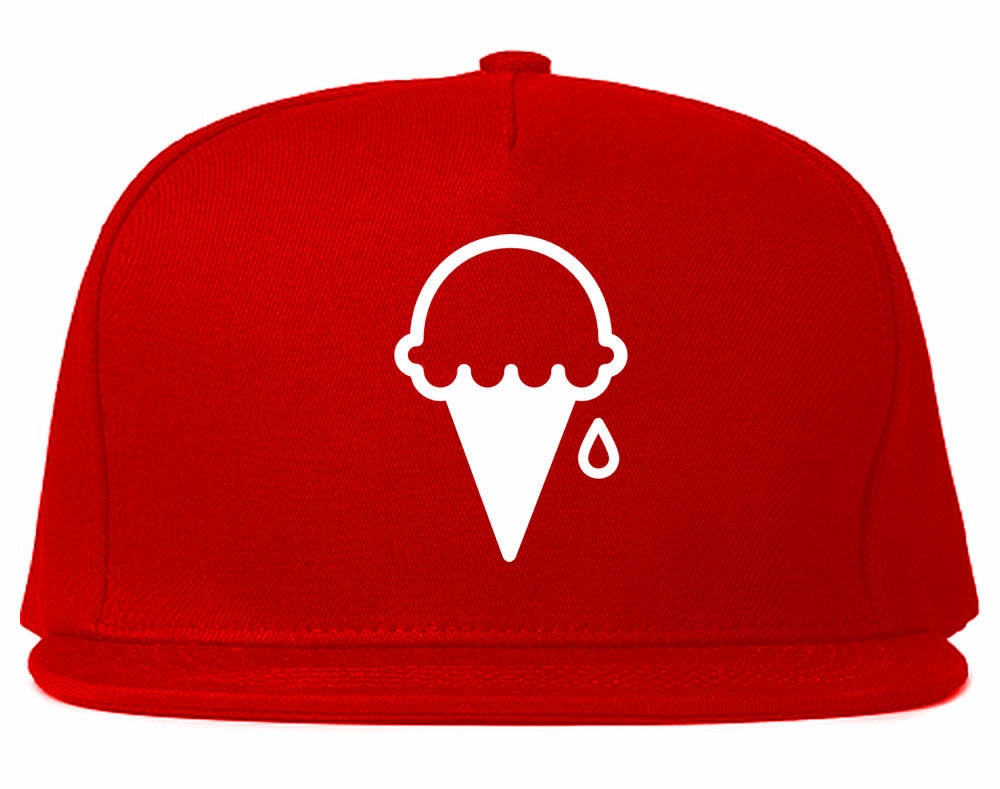 Ice Cream Cone Scoop Snapback Hat Cap