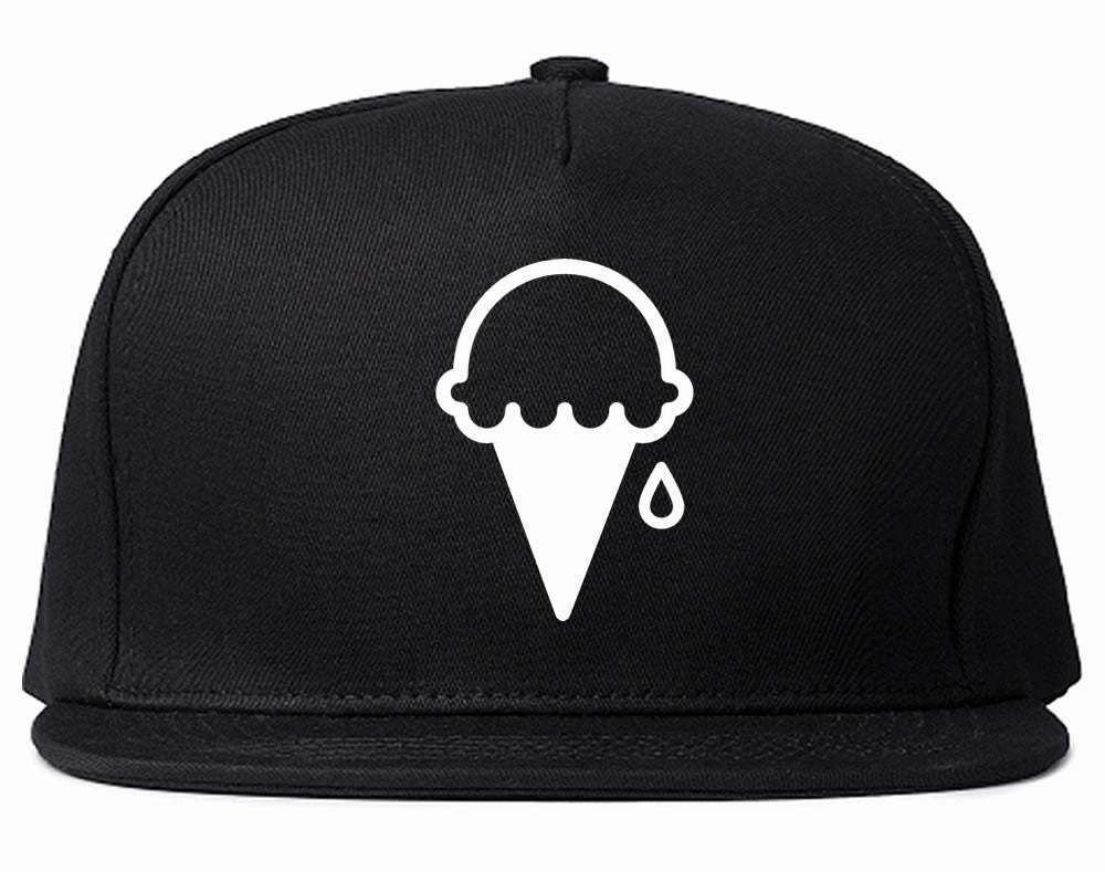 Ice Cream Cone Scoop Snapback Hat Cap