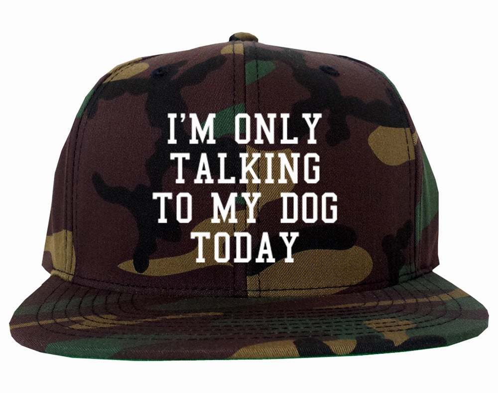 Im Only Talking To My Dog Today Mens Snapback Hat