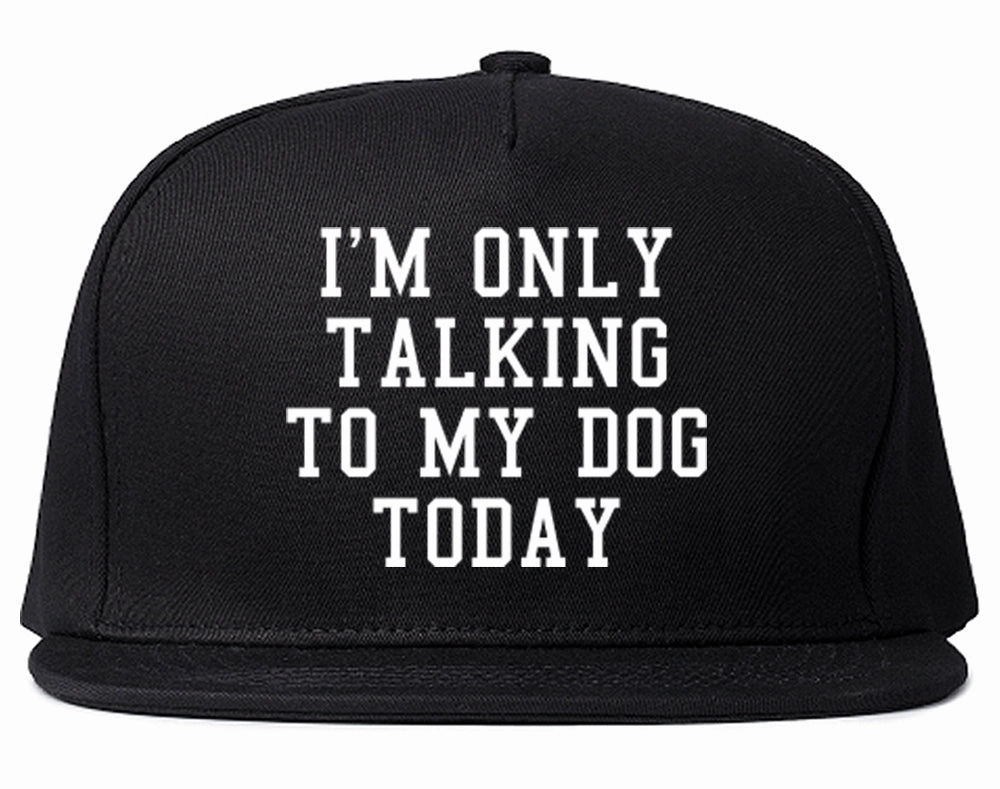 Im Only Talking To My Dog Today Mens Snapback Hat