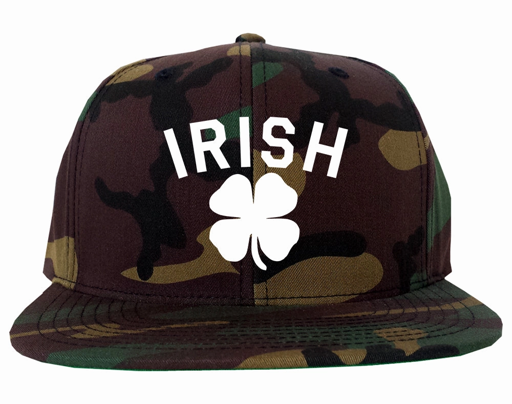 Irish Four Leaf Clover St Patricks Day Mens Snapback Hat