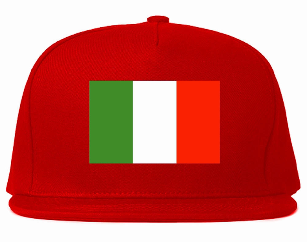 Italy Flag Country Printed Snapback Hat Cap