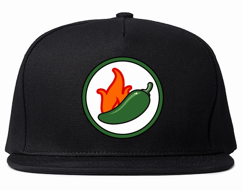 Jalapeno Hot Pepper Chest Mens Snapback Hat