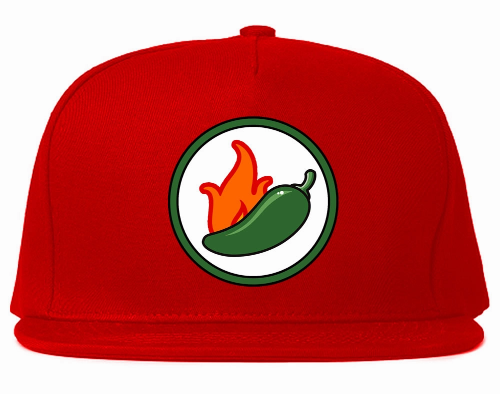 Jalapeno Hot Pepper Chest Mens Snapback Hat