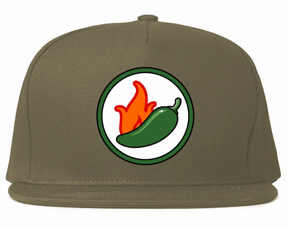Jalapeno Hot Pepper Chest Mens Snapback Hat