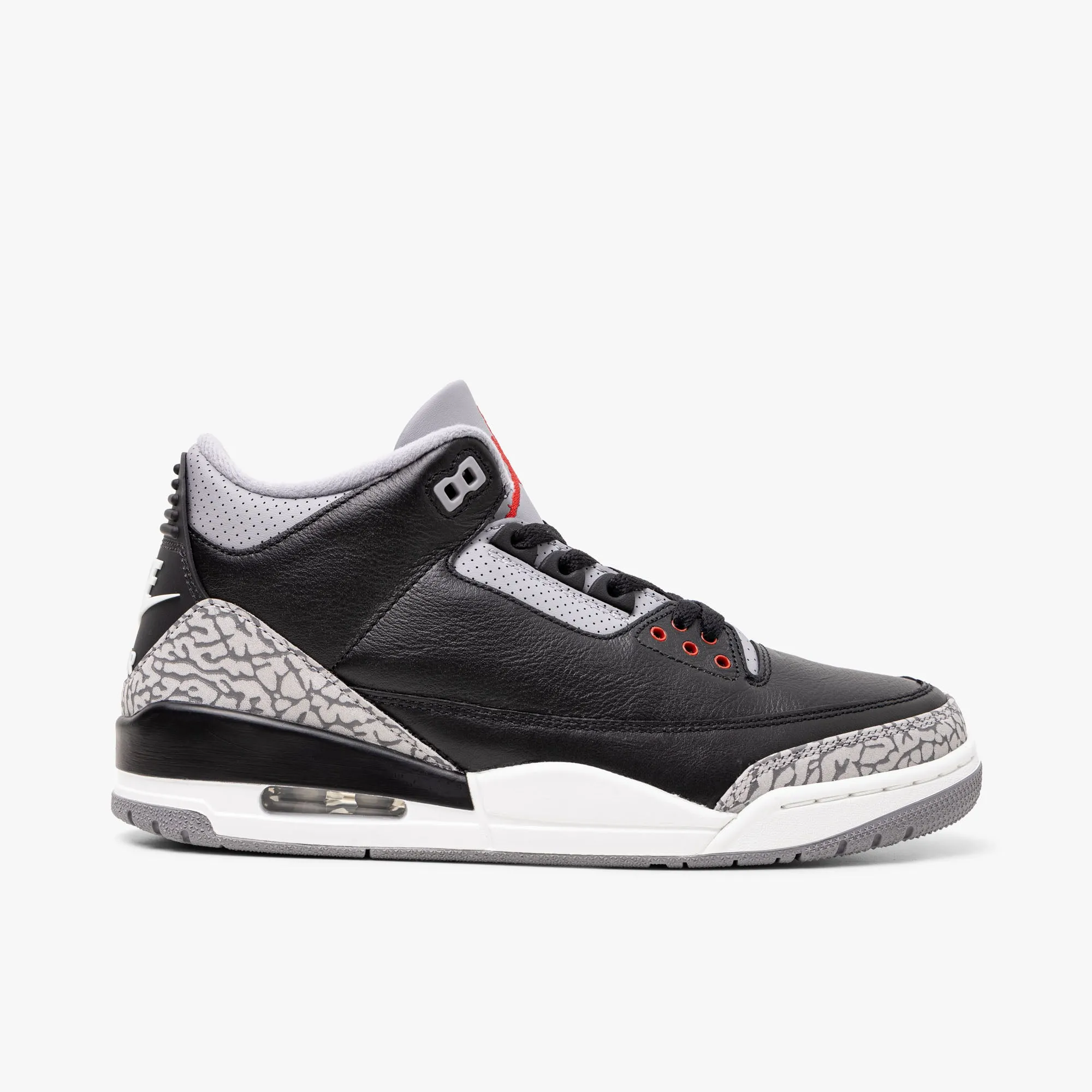 Jordan 3 Retro Schwarz / Feuerrot - Zementgrau
