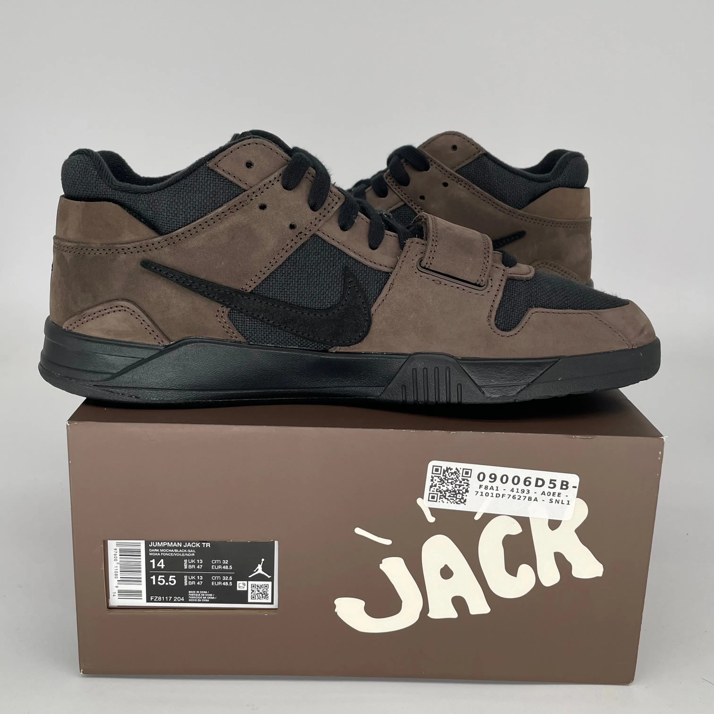 JORDAN JUMPMAN JACK TR TRAVIS SCOTT DUNKELMOCHA GRÖSSE 14 FZ8117-204