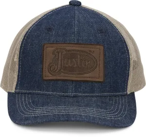 Justin Faux Leather Patch Hat casual-baseball-cap