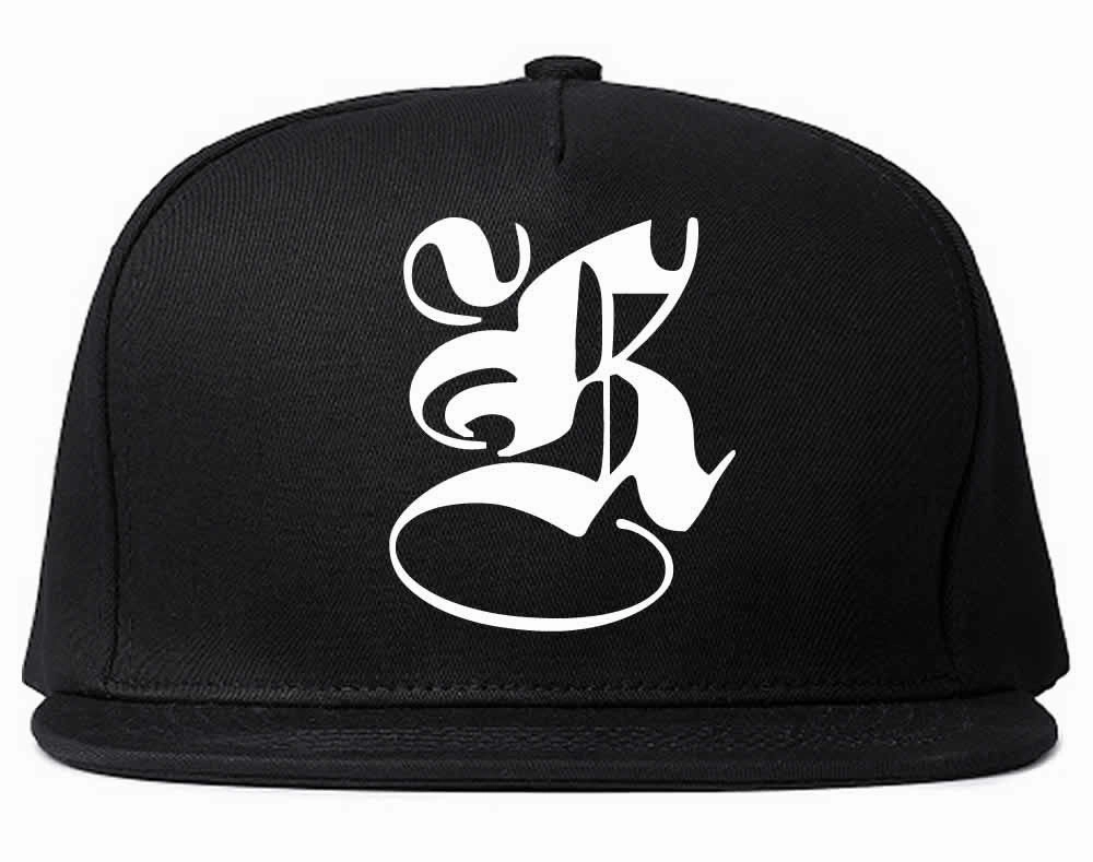 K Gothic Style Font Snapback Hat Cap