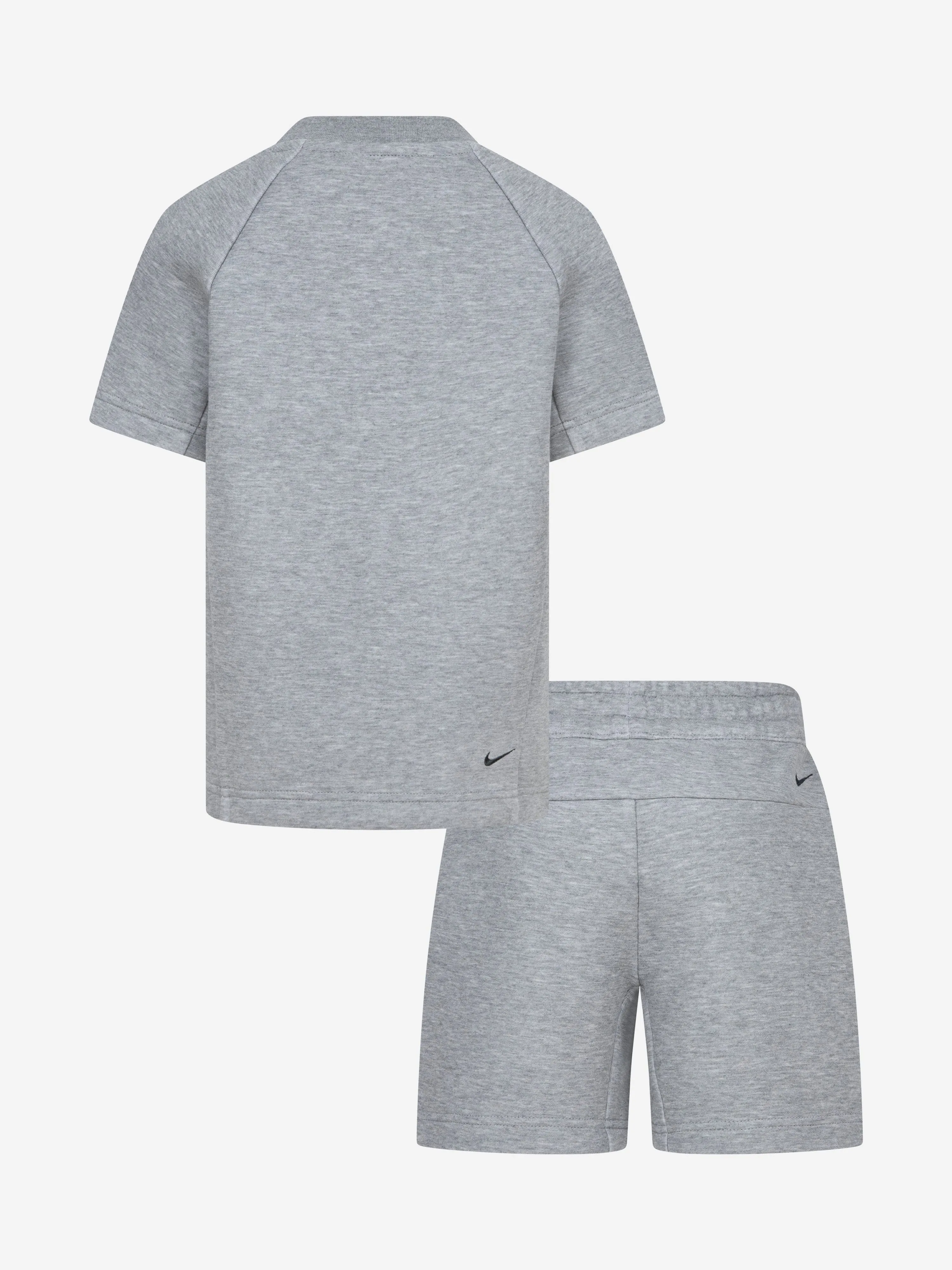 Kids Tech Fleece T-Shirt und Shorts Set in Grau